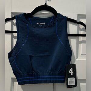 NWT Fourlaps Breathe Seamless Bra Midnight Azure Blue Size XS/S